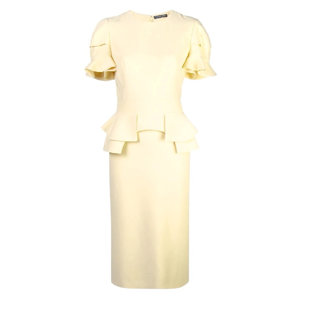 Alexander McQueen Cream Midi Dress